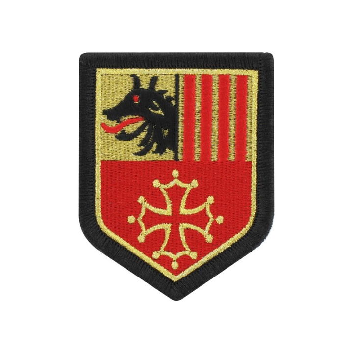 Écu brodé Languedoc Roussillon | Insigne de qualité supérieure