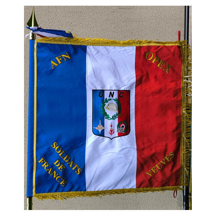 Drapeau Cérémonie et de défilé UNC 60 X 60 CM