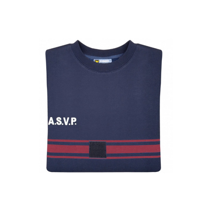 Sweat ASVP Bandes Bordeaux - Confortable et stylé pour tous | ATEQ Uniforme