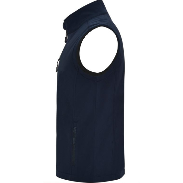 Gilet softshell bleu marine, marquage au choix