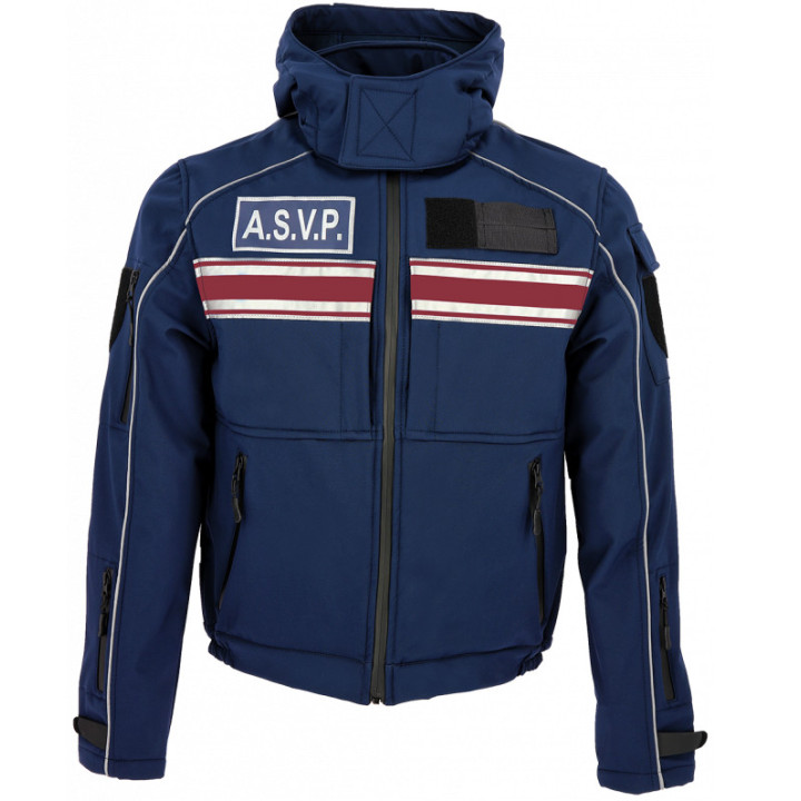 Blouson Softshell bleu marine IRON ASVP | Confortable et résistant