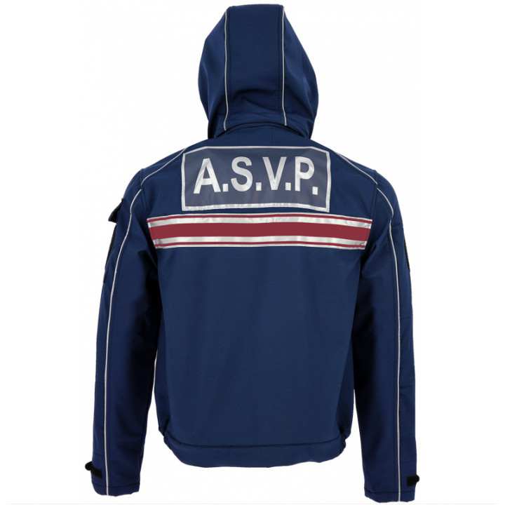 Blouson Softshell bleu marine IRON ASVP | Confortable et résistant