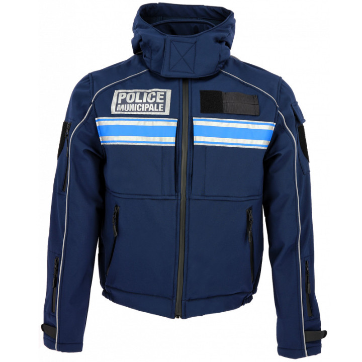 Blouson Softshell bleu marine IRON ASVP | Confortable et résistant