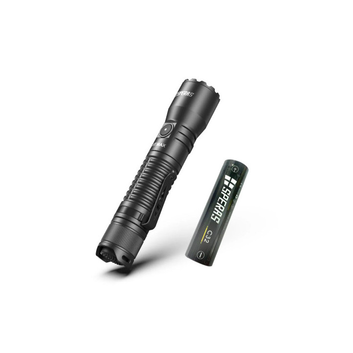 Lampe tactique de police 1200 lumens rechargeable :  Puissante