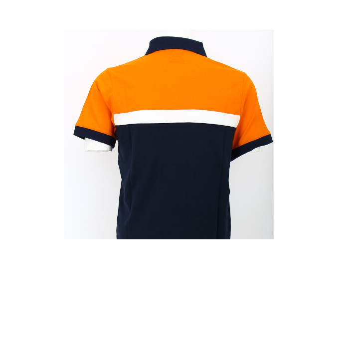 Polo Coolmax uni marine avec marquage personnalisé | Ateq uniformes