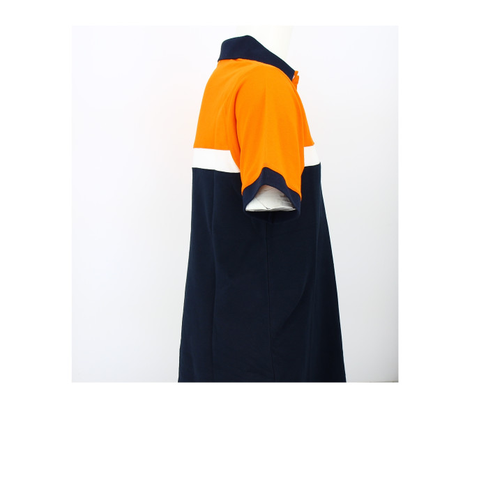 Polo Coolmax uni marine avec marquage personnalisé | Ateq uniformes