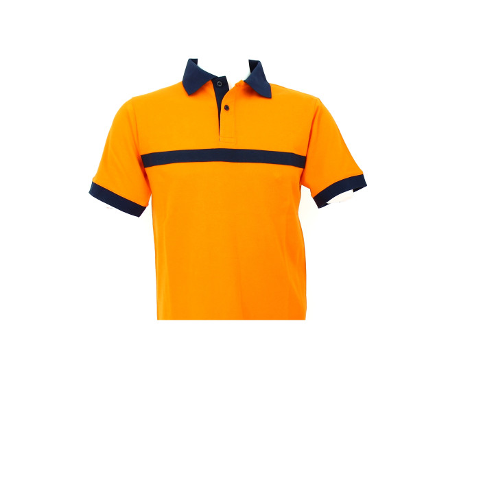 Polo Coolmax uni marine avec marquage personnalisé | Ateq uniformes