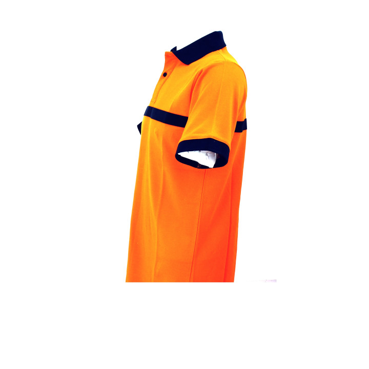 Polo Coolmax uni marine avec marquage personnalisé | Ateq uniformes