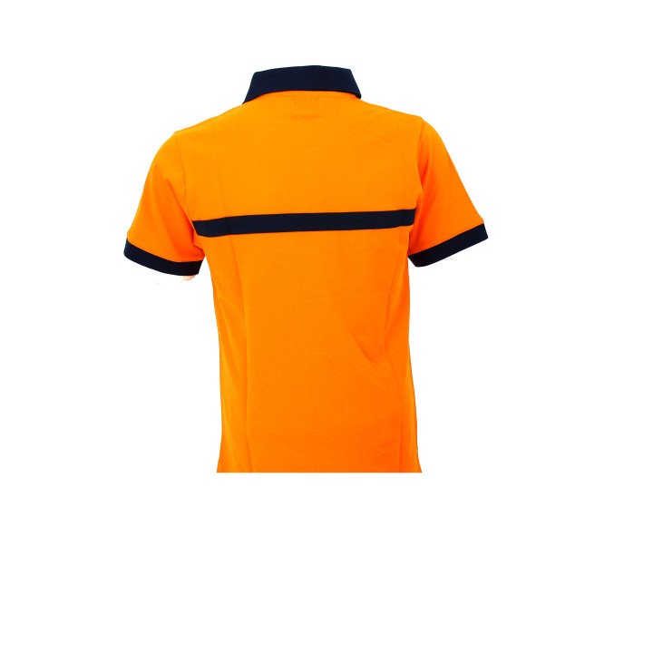 Polo Coolmax uni marine avec marquage personnalisé | Ateq uniformes
