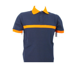 Polo Coolmax uni marine avec marquage personnalisé | Ateq uniformes