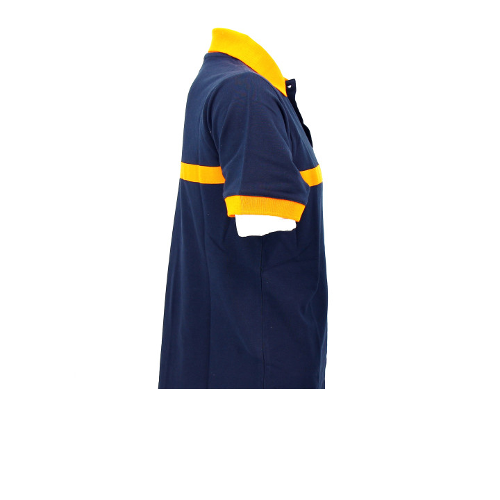 Polo Coolmax uni marine avec marquage personnalisé | Ateq uniformes