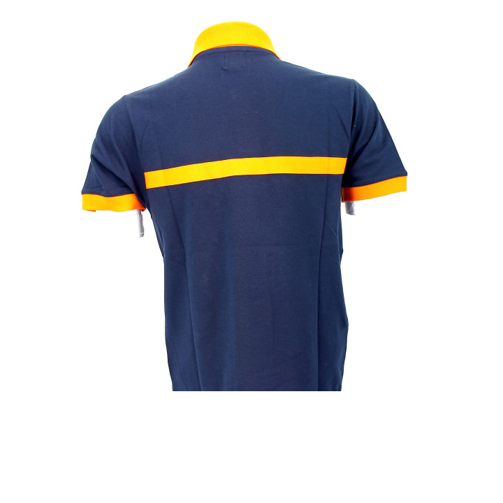 Polo Coolmax uni marine avec marquage personnalisé | Ateq uniformes