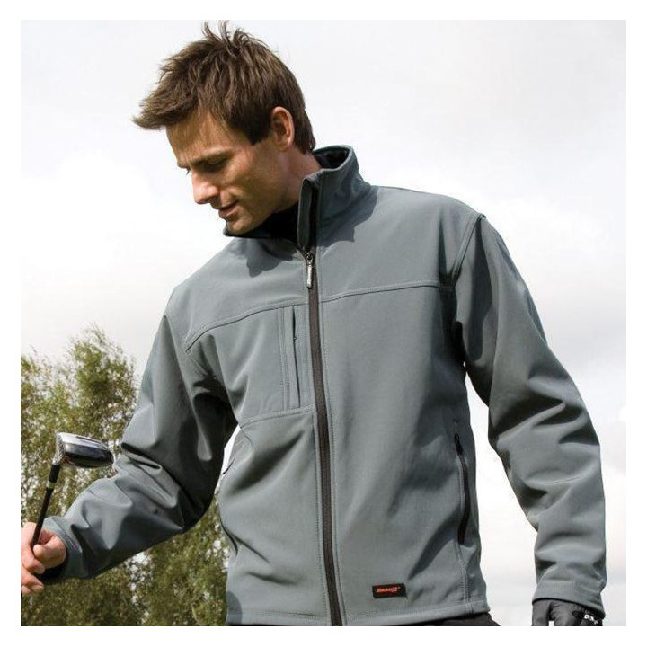 Softshell Sécurité Noir 3 Couches - Veste de travail. Ateq uniformes.