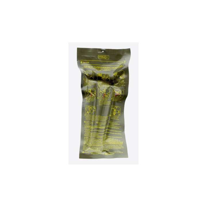 seringue remplit bessure par balle de granuler hemostatique