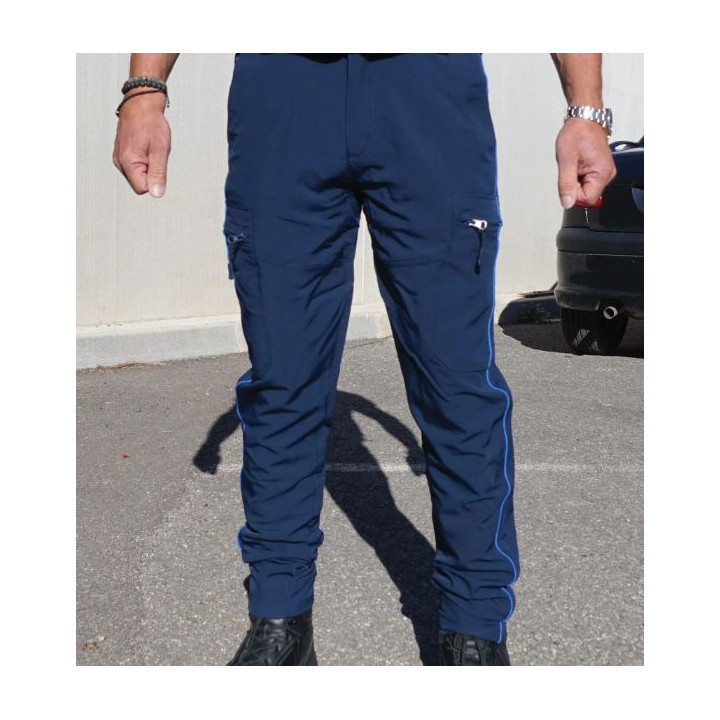 PANTALON INTERVENTION LEGER MAT BLEU FITTE POLICE MUNICIPALE