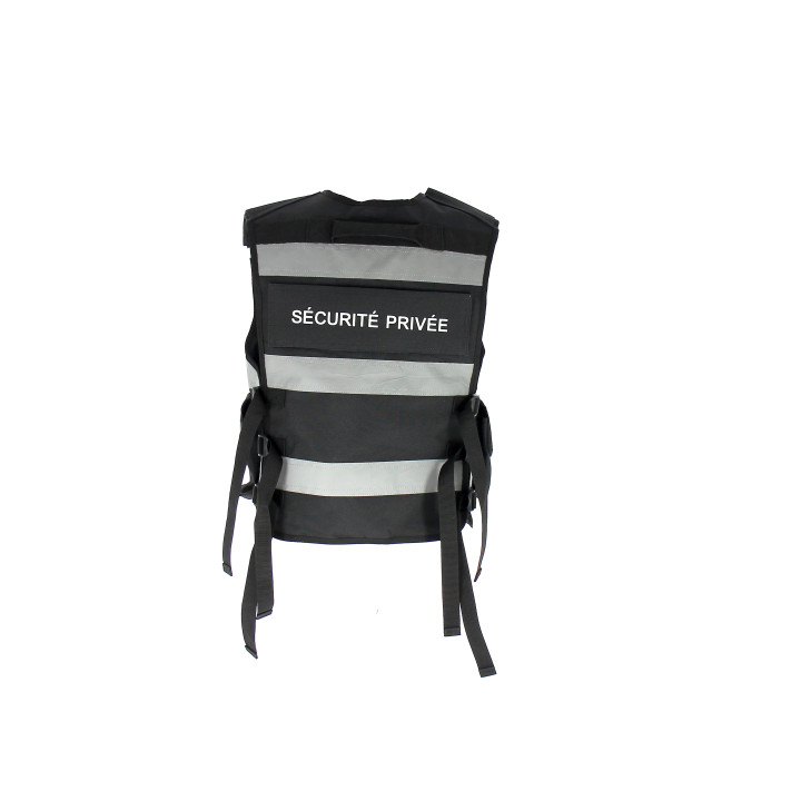 Gilet haute visibilité SECURITE PRIVEE NOIR