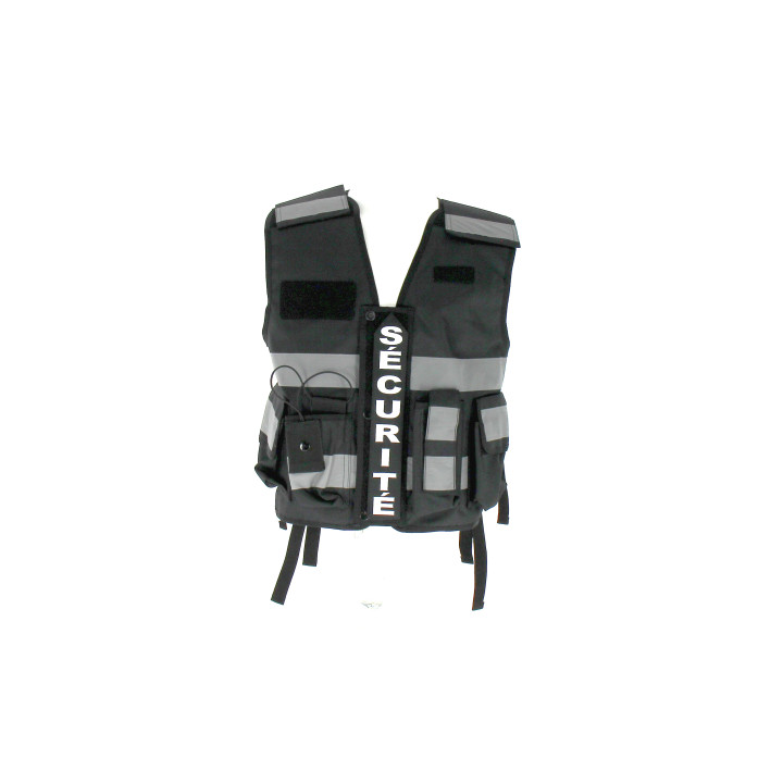 Gilet haute visibilité SECURITE PRIVEE NOIR