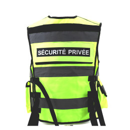 Gilet haute visibilité SECURITE PRIVEE jaune