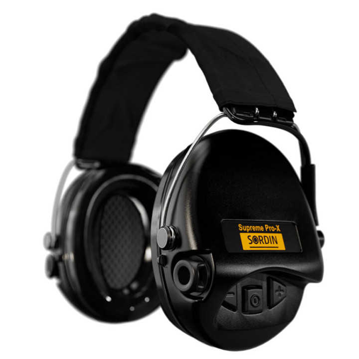 Casque anti-bruit Suprême Pro-X noir serre-tête tissu noir