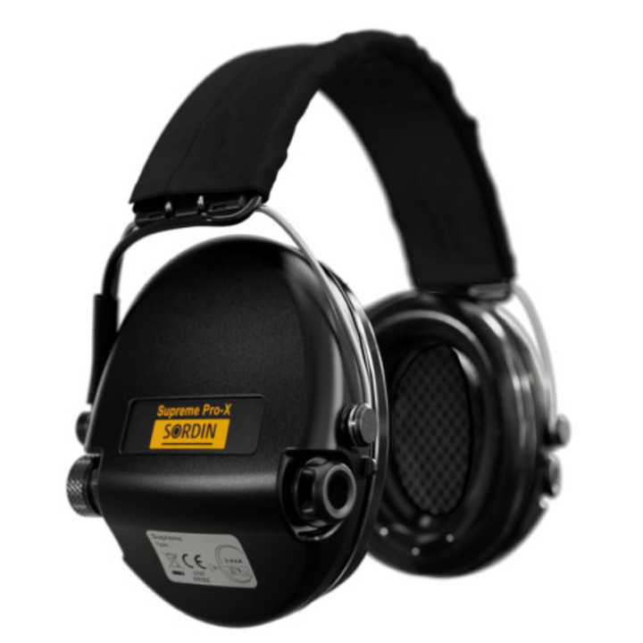 Casque anti-bruit Suprême Pro-X noir serre-tête tissu noir