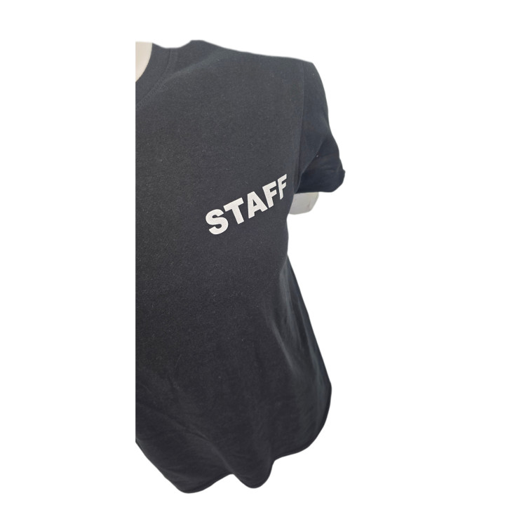 Tee-shirt noir Staff : confort et style professionnel