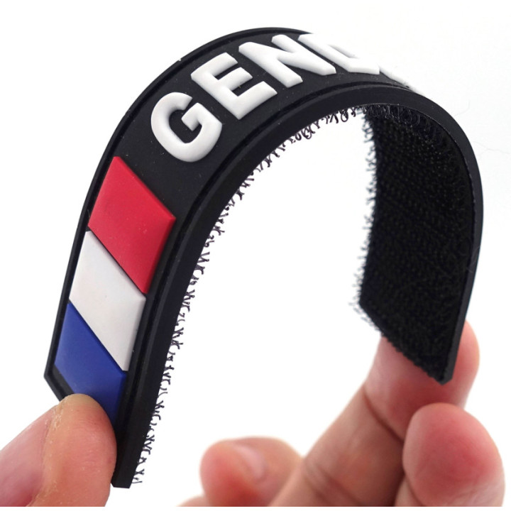 Bandeau Gendarmerie 12 x 25 mm PVC 3 D