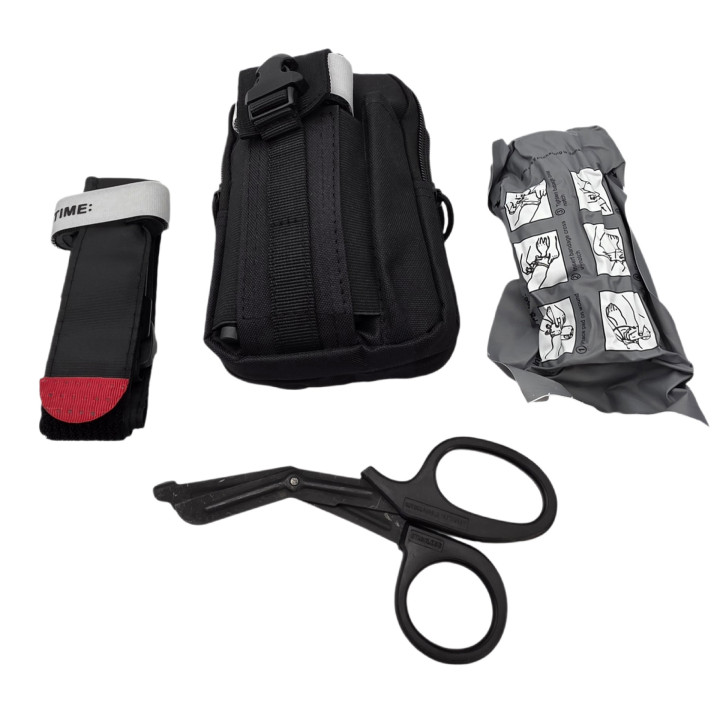 Trousse IFAK/KIT de premiers soins pour blessures par arme ambidextre