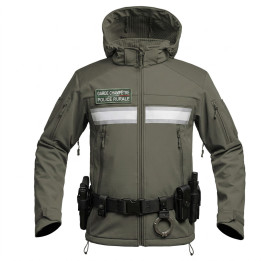 Blouson Softshell kaki confotrme au décret 2023
