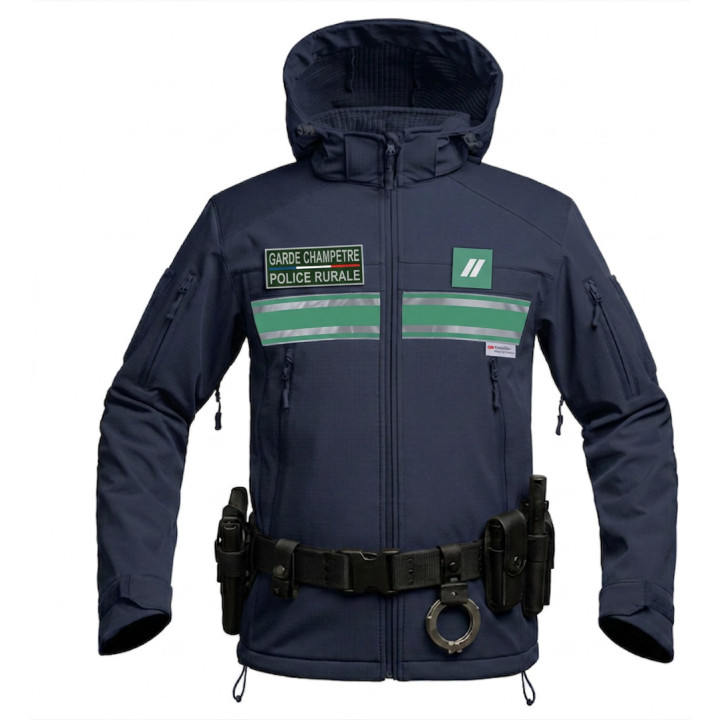 Blouson Softshell kaki confotrme au décret 2023