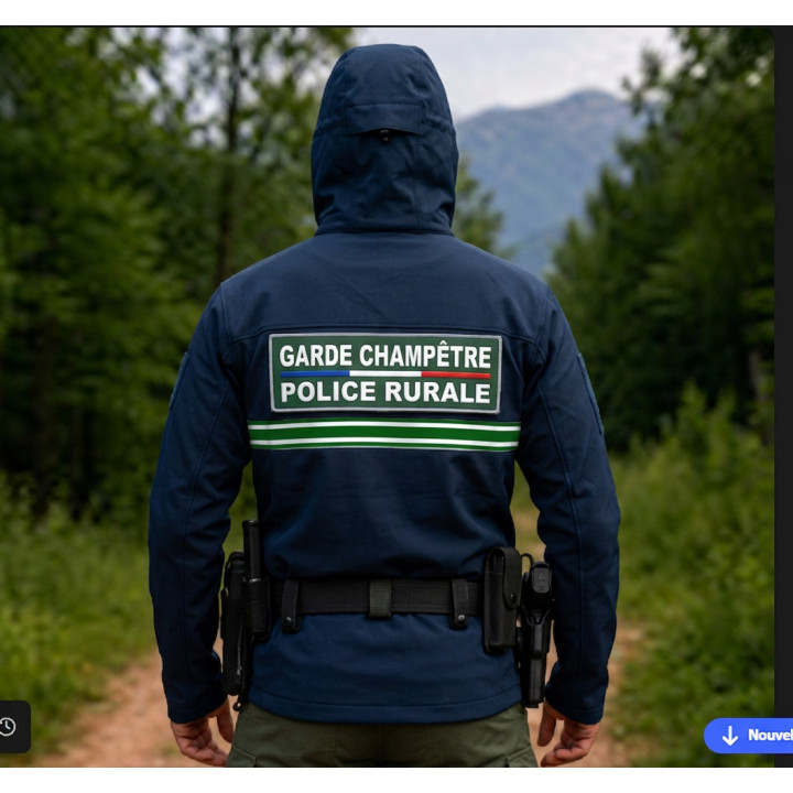 Blouson Softshell kaki confotrme au décret 2023