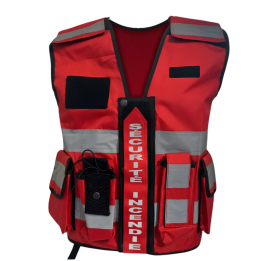 Gilet haute visibilité SECURITE INCENDIE Rouge