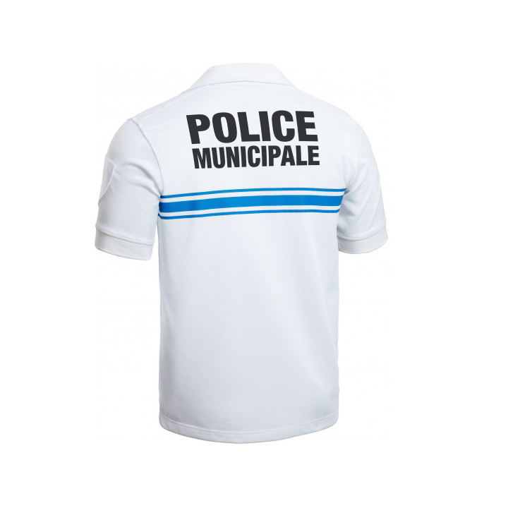 Polo manches courtes blanc Police Municipale ONE