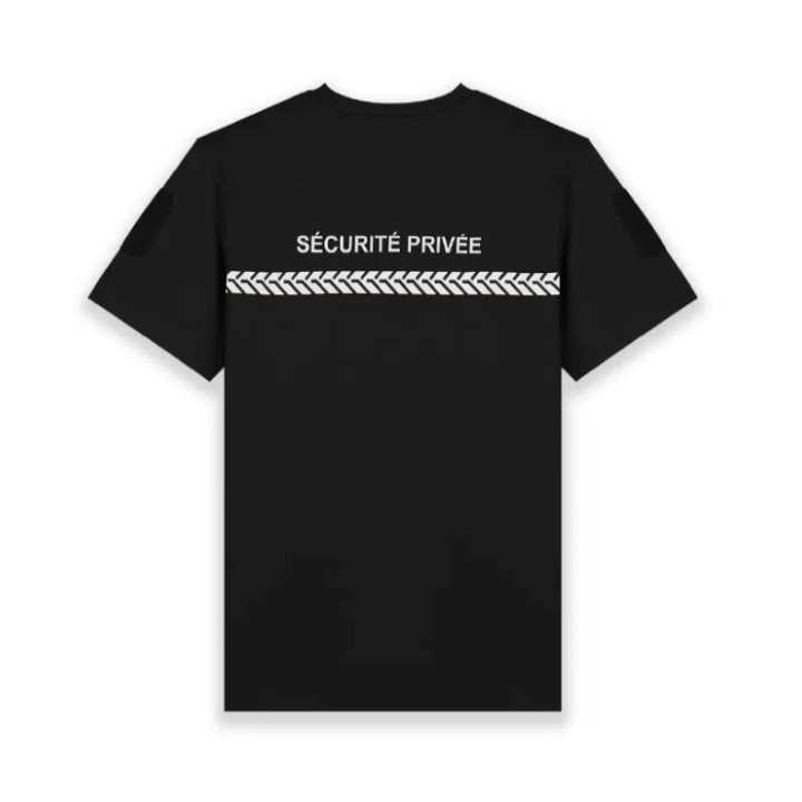 T-shirt sécurité noir avec bande manches courtes - Tenue de sécurité confortable et visible