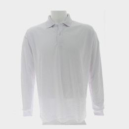 POLO blanc manches longues personnalisation au choix