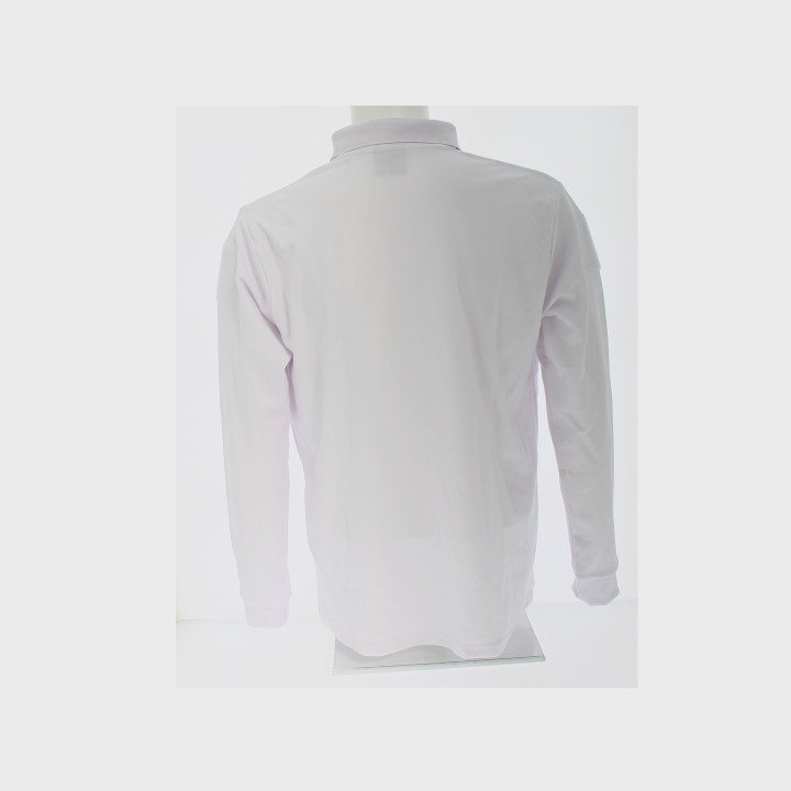 POLO blanc manches longues personnalisation au choix