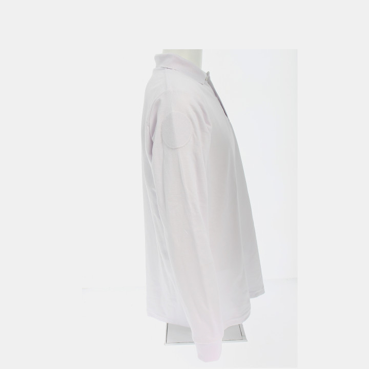 POLO blanc manches longues personnalisation au choix