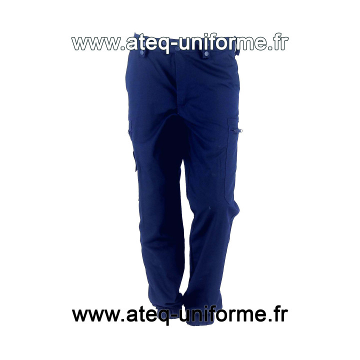 Pantalon uni coton / élasthane - Confortable et polyvalent