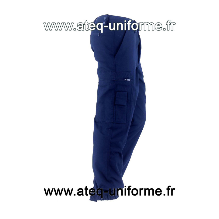 Pantalon uni coton / élasthane - Confortable et polyvalent