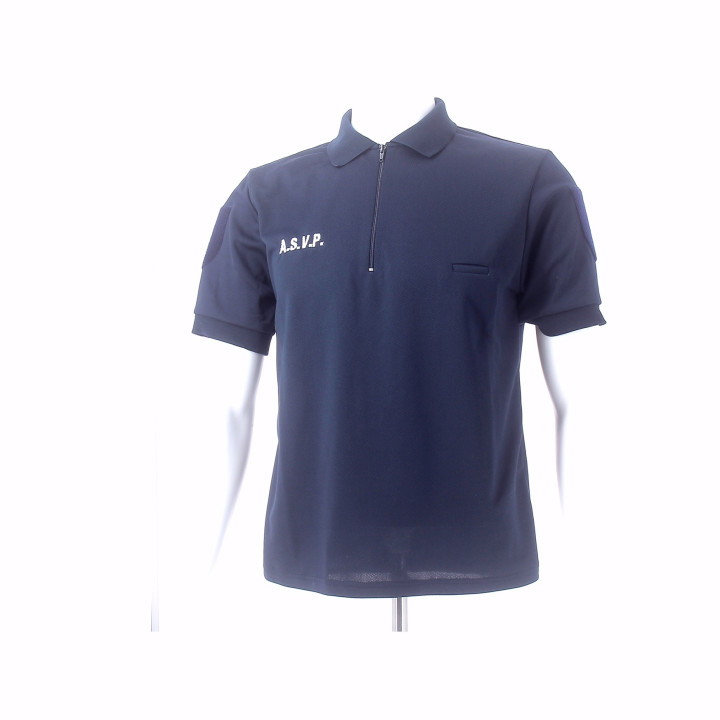 Polo Coolmax uni marine avec marquage personnalisé | Ateq uniformes