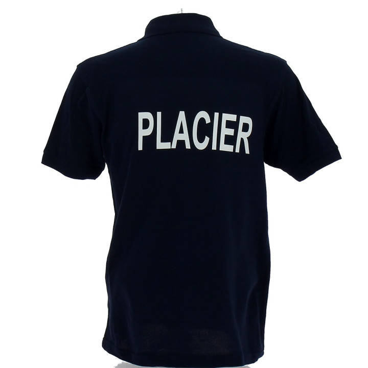 Polo Coolmax uni marine avec marquage personnalisé | Ateq uniformes