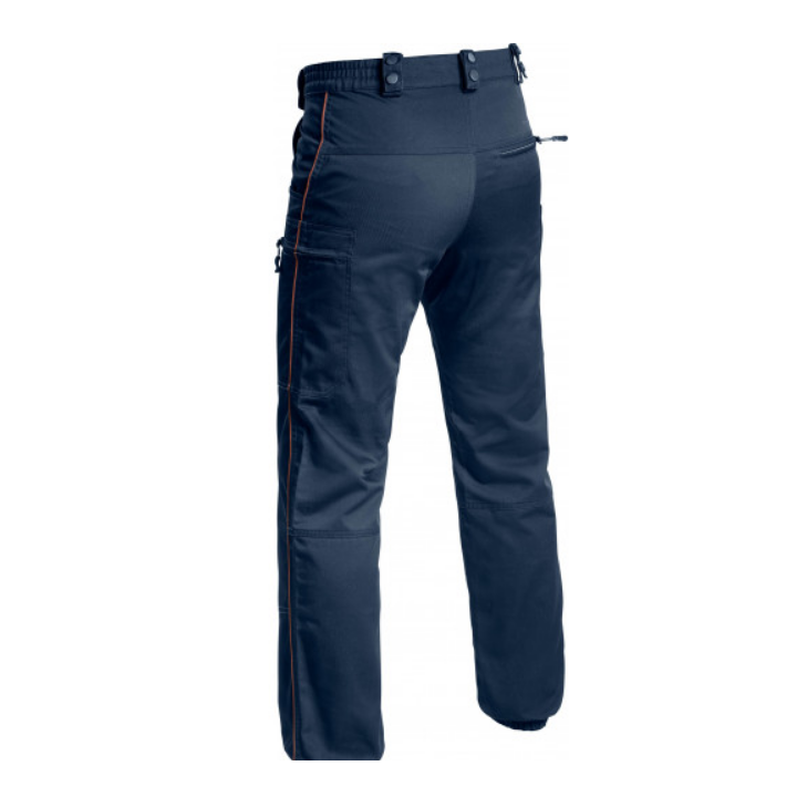 Pantalon d'intervention avec liseré bordeaux : élégant et fonctionnel