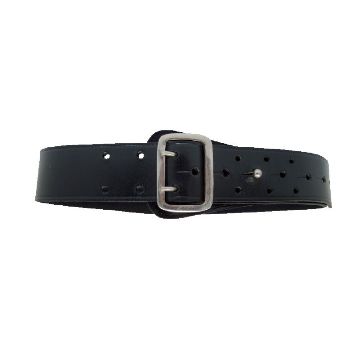 Ceinturon Police double ardillon en cuir 45mm-robuste-professionnel