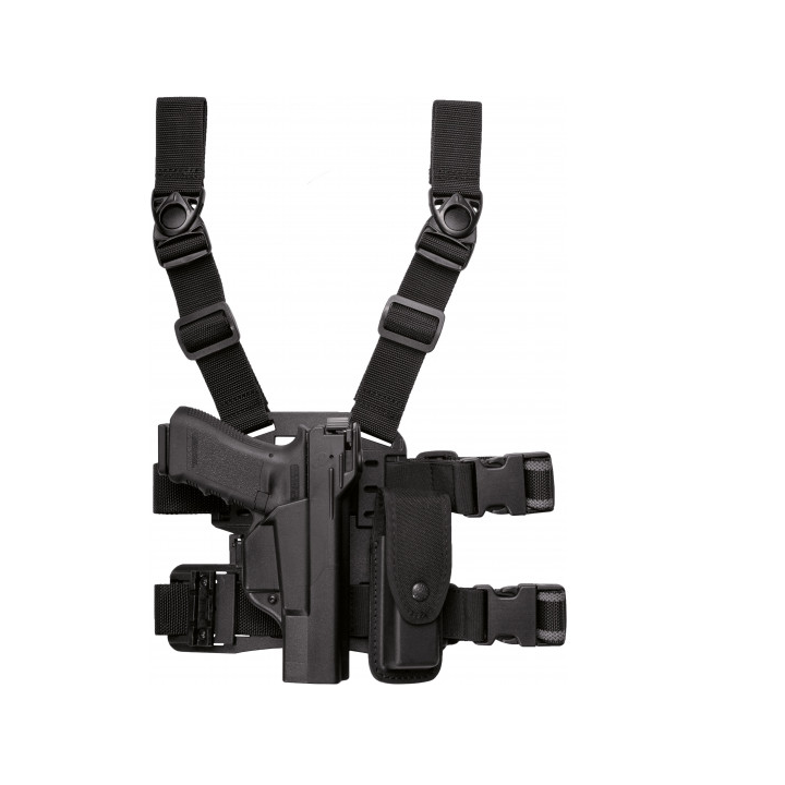 Plaque de cuisse 2 sangles 8K18 noire - VEGA HOLSTER