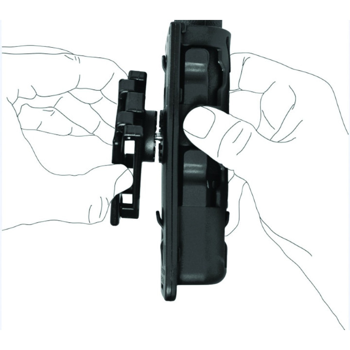 Porte-bâton pivotant VEGA 8VP60 : maintien sécurisé de votre matraque