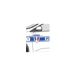 Kit complet de sérigraphie rétroréfléchissante pour véhicule de Police