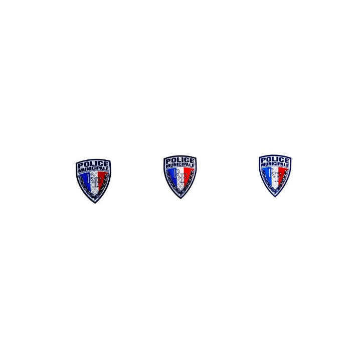 Lot de 3 petits écussons pour moto (9,2 x 12 cm)