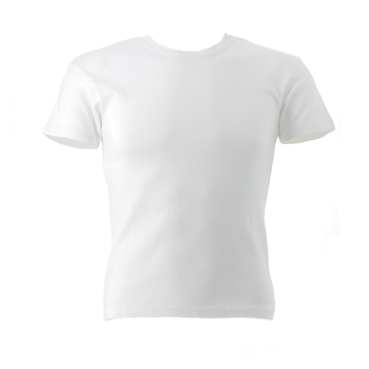 TEE SHIRT COTON BLANC uni