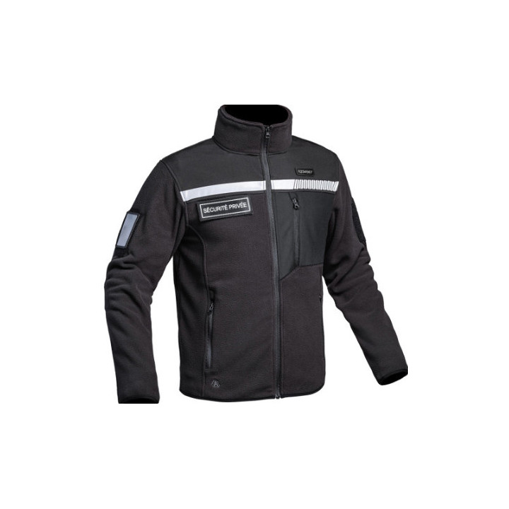 "Blouson Polaire Sécurité Bandes Grises - chaleur et visibilité