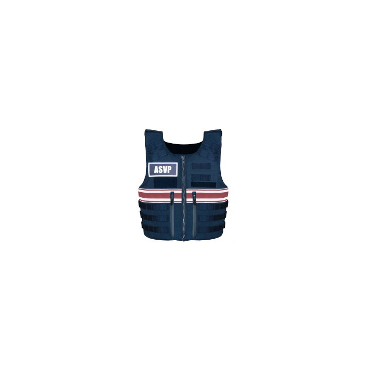 Housse de gilet pare balle bande bordeaux ASVP