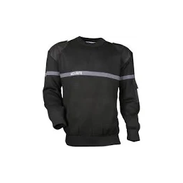 Pull Sécurité noir bande grise - Tenue de sécurité confortable et élégante
